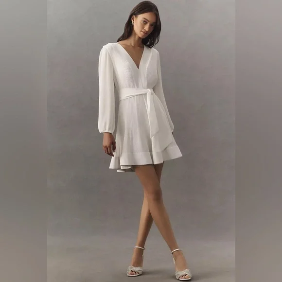 NWOT Milly Liv Long-Sleeve V-Neck Pleated Belted Mini Dress is available  for purchase on au PAY Market - Imported Goods Online Store Co.Ltd. | au  PAY Market - Online Shopping Site